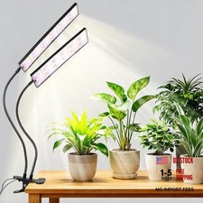 LED Grow Light 20W, 240 LEDs Full Spectrum Clip Plant Growing Lamp with White