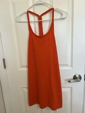 J.Crew Red/Orange Relaxed Cotton Slub Sleeveless Tank Mini Dress NWT Size XXS