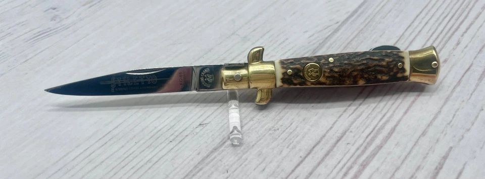 Grúa besadora de la década de 1980 Alemania KC-46 grabada ciervo aguja bloqueo - Excelente Foto 4 de 4