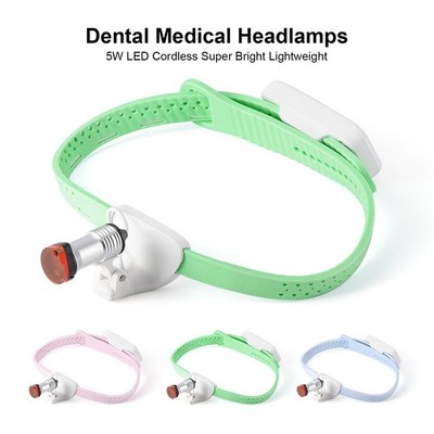 Cordless Dental Portable Lightweight Silicone Headlamp Surgery Medical 5W LED 