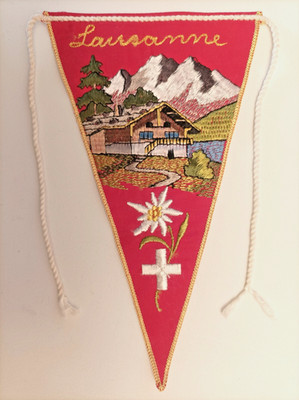 Wimpel LAUSANNE Schweiz Schweiz Svizzera Switzerland Wimpel - Stoff bestickt