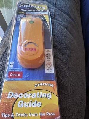 Zircon StudSensor HD25 Electric Stud Finder Edge Finding Orange Battery Required