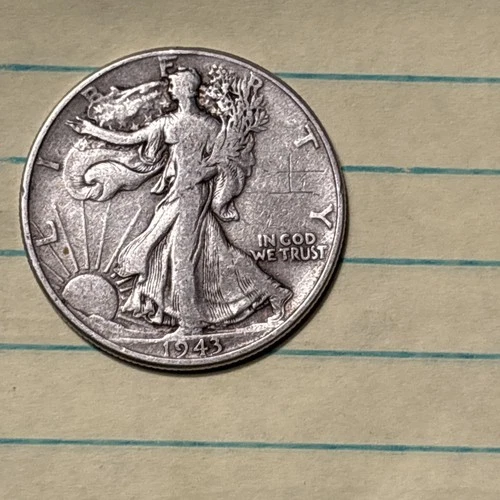 1943 WALKING LIBERTY HALF DOLLAR 90% SILVER GOOD CONDITION