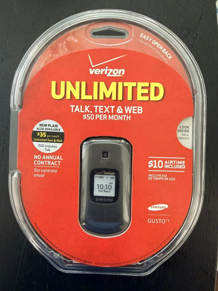 New Samsung Gusto 2 SCH-U365 Gray Verizon Flip Phone - Image 2 of 4