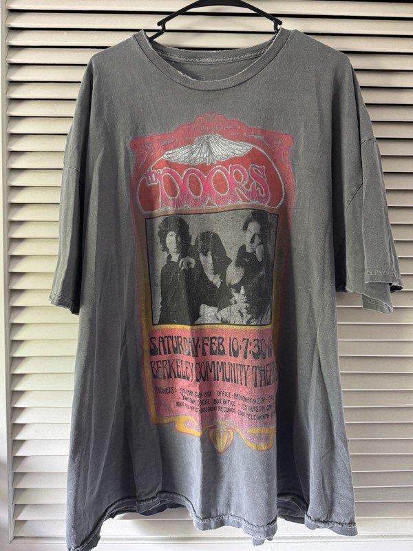 Vintage distressed The Doors  Berkeley Community Theater Oversized tshirt Dress