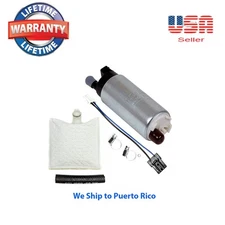 255LPH Electric Fuel Pump  w/Strainer & Installation kits Fits: Nissan Subaru &