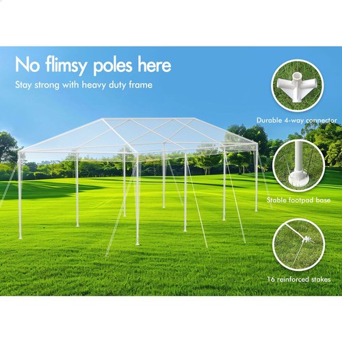 ALFORDSON Gazebo 3x9m Outdoor Wedding Camping Marquee Canopy Portable White - Picture 3 of 12