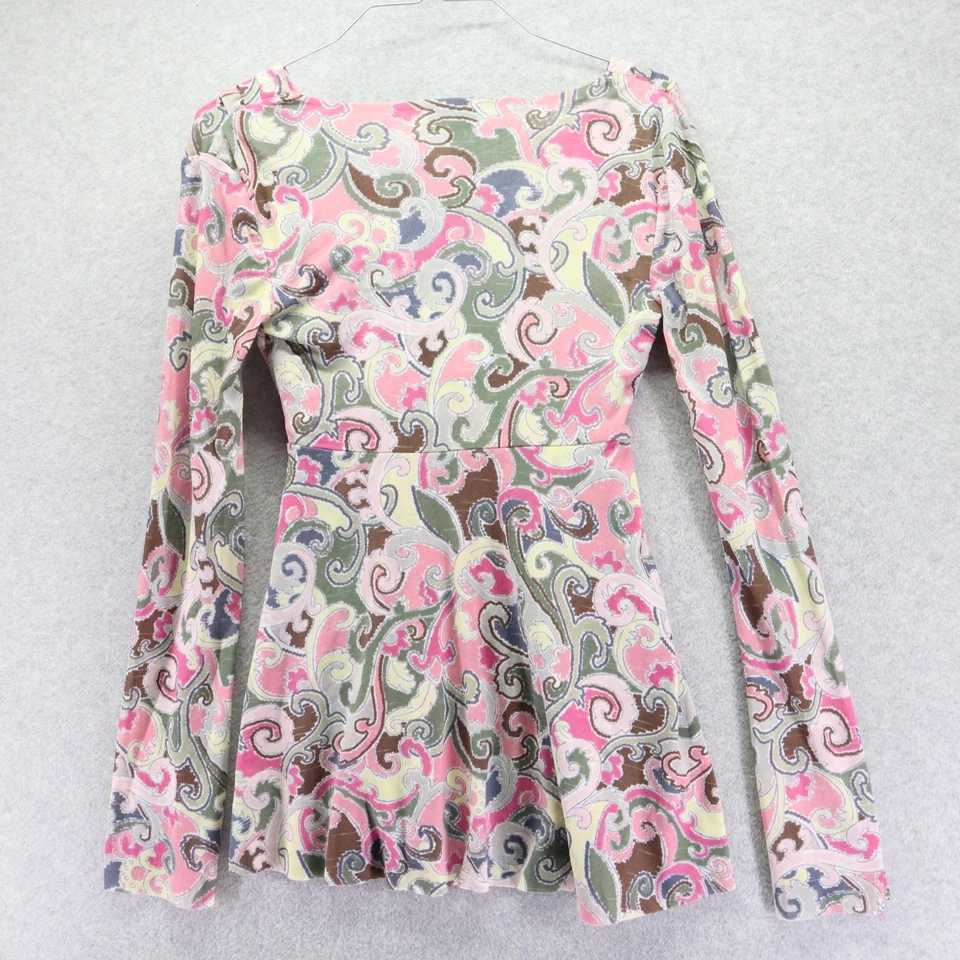 Blusa Camisa Mimi Maternidad Top Mujer Pequeña Cuello en V Colorido Cachemira Manga Larga Foto 2 de 4