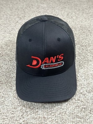 Dan s Excavating, Inc. SnapBack Trucker Hat Cap Black Construction Michigan