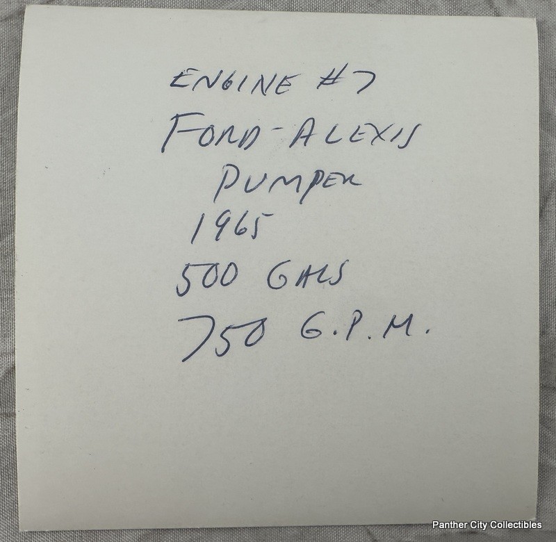 Vintage Fire Truck Photo #124 Engine No 7 Rockford Illinois Fire Dept Pumper