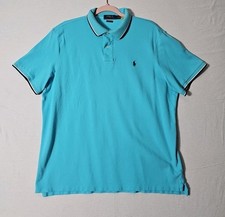 Polo By Ralph Lauren Classic Fit Polo Shirt Light Blue Men's XL Short Sleeve