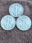 (3) Walking Liberty Half Dollars 1944-D, 1945-D, 1946-D. No Reserve/ 3 Day Auct