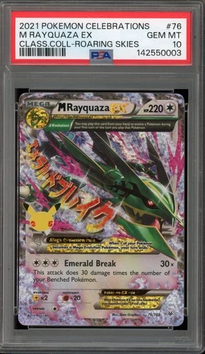 Pokemon M Rayquaza EX Celebrations Classic Coll. Roaring Skies Holo #76 PSA 10
