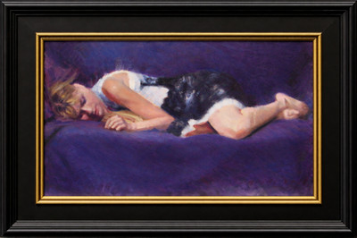 Sleeping Woman Original Oil Figure Painting Framed 16x20 Contemporary Realism
