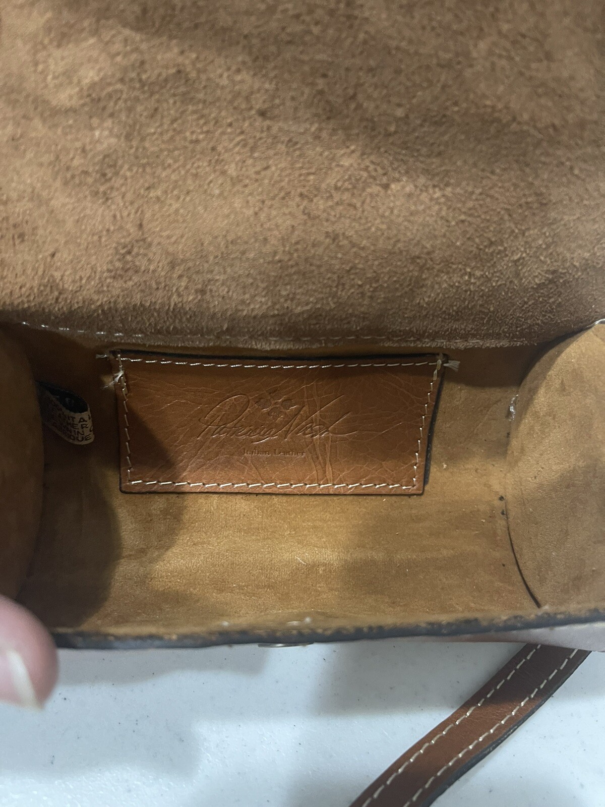 Patricia Nash leather crossbody small barrel bag Gem