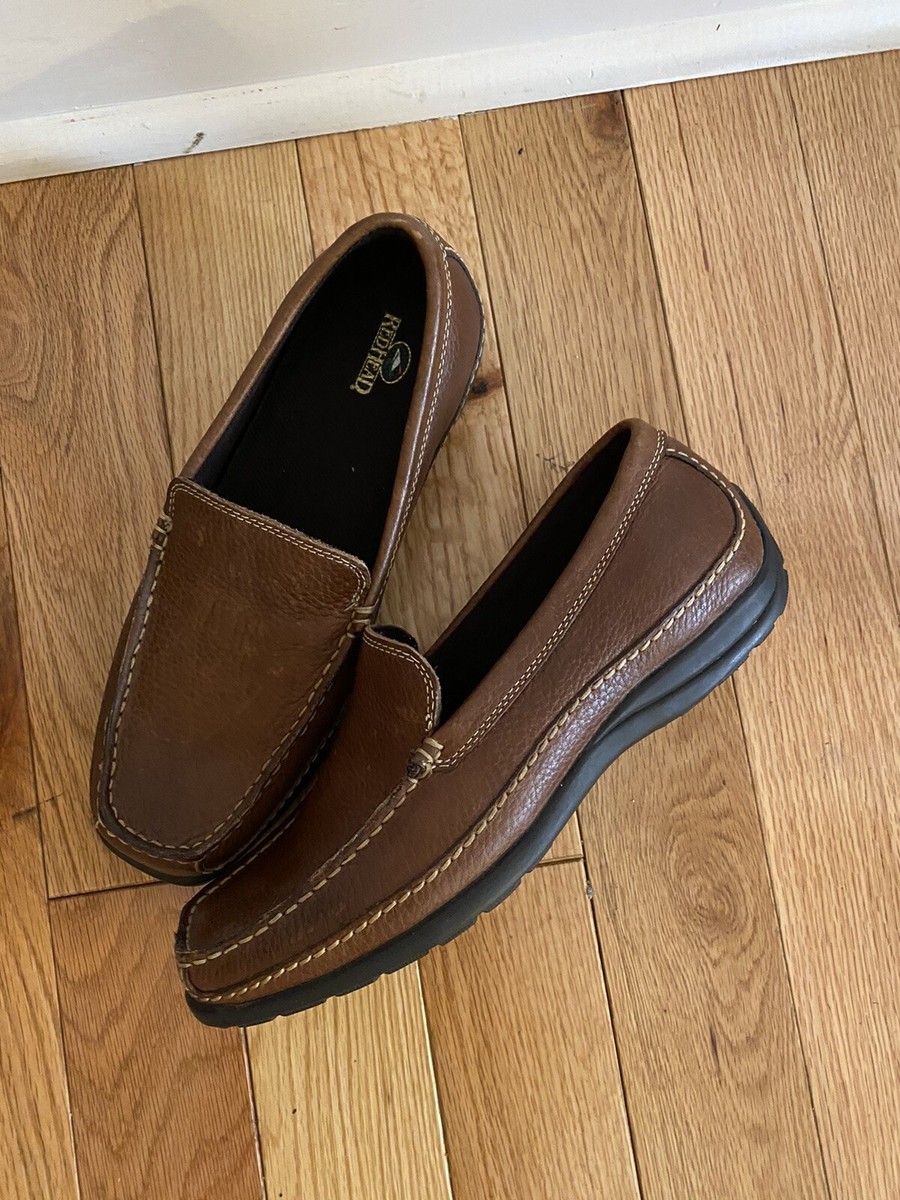 RedHead Men\'s Black Slip-On Loafers‎ Redhead Mens Slip On Loafer US 9.5W Brown Suede Leather Good  main image 3