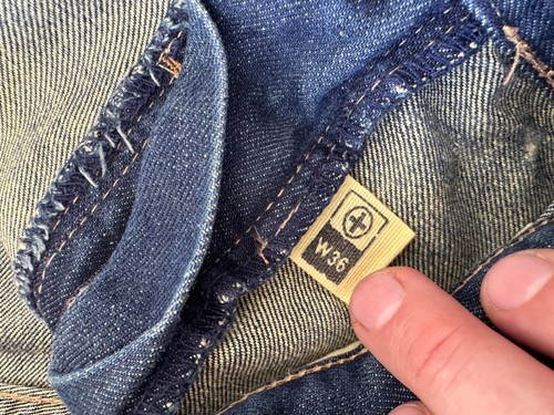 Pantalones de mezclilla holgados desgastados Tough Jeansmith Japón - Imagen 12 de 21