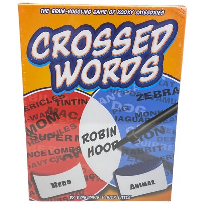 Crossed Words Board Game 2019 Indie Boards & Cards Brain Boggling Sealed