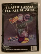 Needlecraft Ala Mode Happy Birthday Plastic Canvas Plant Pokes/Gift Tags-6pc Set