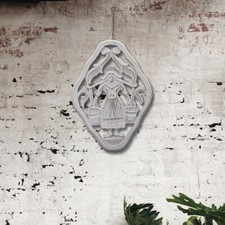 Wandschmuck, gro&szlig;, Frau, Chabby Chic | Holz, wei&szlig; | H 39,0 x B 28,0 cm