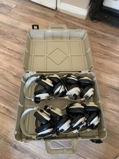 8 Califone 2924AV Headphones and 1 1216AV-PY Listening Center w/ Travel Case