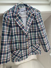 vintage plaid tennis blazer Medium