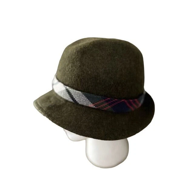 Sombrero de cubo BILLIONARE hecho en Italia 100 % lana verde cazador Foto 4 de 4