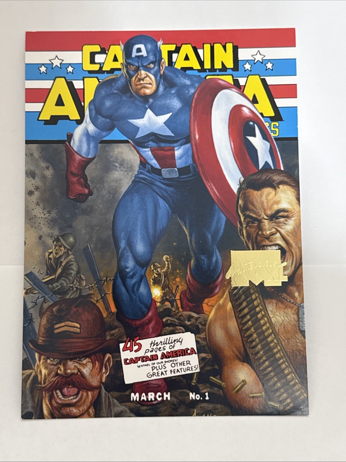 2024 Skybox Marvel Masterpieces XL What If Captain America Gold Foil #279 of 499