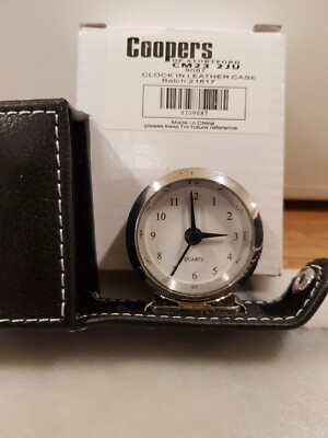 Coopers Small Alarm Clock In Case Battery Fitted Vgc