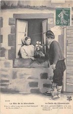 Old postcard 66 CATALAN TYPES LA FIESTA DE L'ENAMORADA