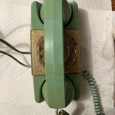 Vintage Wall Phone Rotary Dial Type 182 Monophone Mint Green