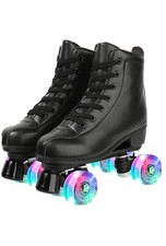 XUDREZ Roller Skates, Double-Row Roller Skates Size 37 led wheels