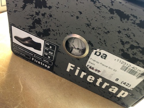 Mems Firetrap Formal Smart Negro Zapatos Nuevos en Caja Pierce Talla 8 PVP 89 Nuevo - Imagen 7 de 9
