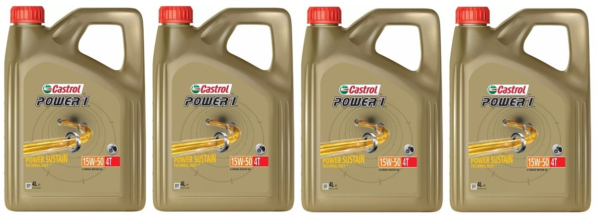 □全国送料無料□ CASTROL POWER1 4T 15W-50 4L×6缶 ワンケース 部分 