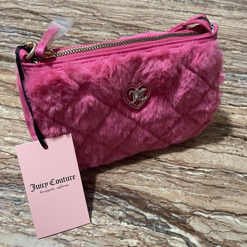 Juicy Couture Bag Small Wristlet Barbie Pink Fury Mini Wristlet Clutch - Picture 19 of 23