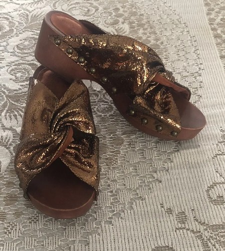 Kelsi Dagger Brooklyn Heeled Sandals Sprinter Rust Metallic US 6.5 EUC - Picture 4 of 17