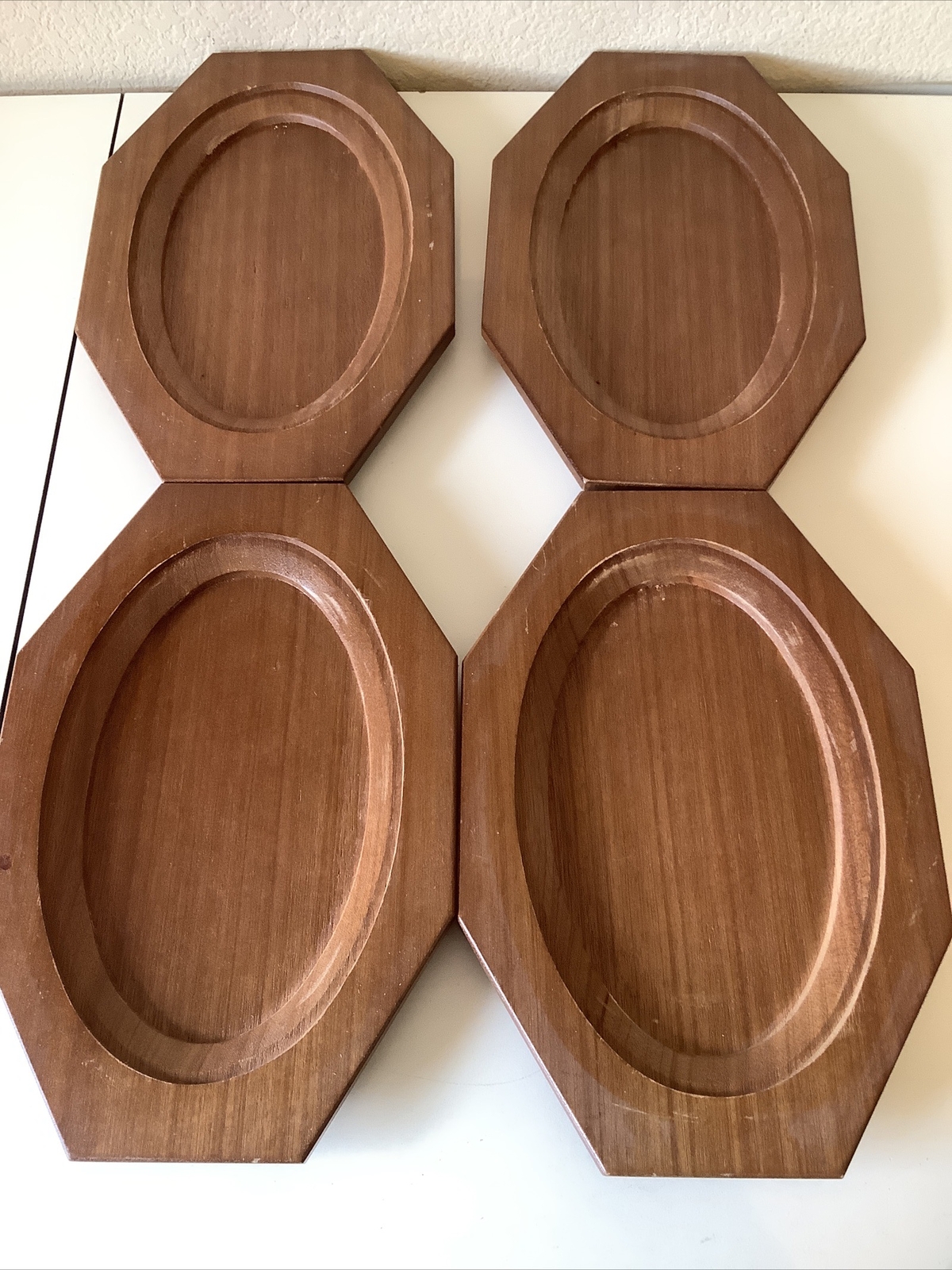 4 Restaurant Sizzling Fajita Serving Skillets Cast Iron With Wood Base eBay