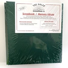 Dalee Bookbinding Co 6" x 8.5" Scrapbook Album 10 Page Protectors HUNTER GREEN