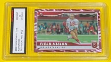 2021 DONRUSS ELITE JOE MONTANA 1ST GRADED 10 FIELD VISION PINK PARALLEL #FV6 SP
