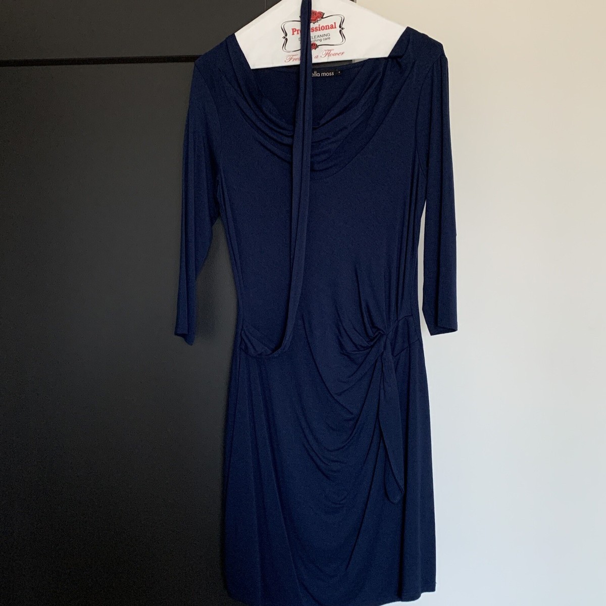 black jersey wrap dress long sleeve Long Sleeve Wrap Midi Shirt Dress, Black – Jolie Moi Retail main image 0