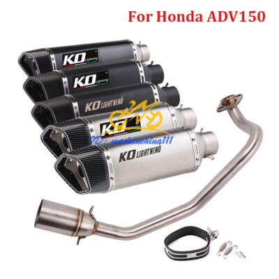 For Honda ADV150 Exhaust Full System Muffler With DB Killer Slip Front Head Pipe