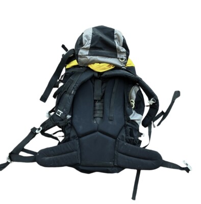 JANSPORT INDIO BLACK & YELLOW Backpack Internal Frame Padded Belt Hiking |  eBay