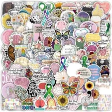 Mental Health Stickers Decals, Mental Health Awareness Stickers / 50-200 pcs