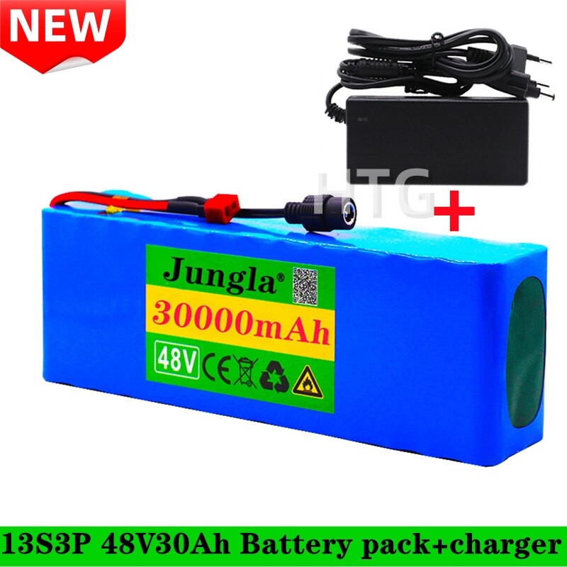 48V 30000mAh 13S3P Li-Battery Pack With Charger For Ebike Electric