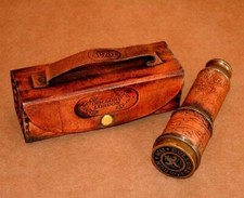 Marine Antique Telescope 16" inch Maritime Nautical Brass and Leather Spyglass