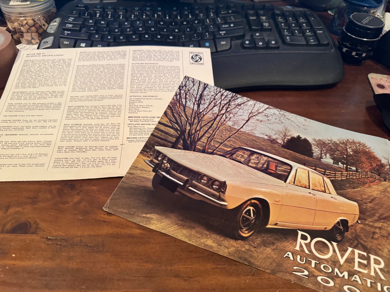 1968 Rover 2000 TC Sedan Sales Brochure Sheet and Auto Brochure 2 for 1 ...