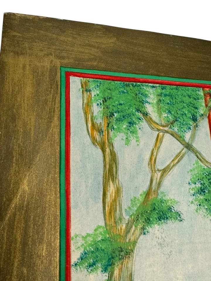 Тибетский Тибет оригинальное произведение искусства 1960-е Dahlia Bank Wessels Family 10,5 дюйма x 13,5 дюйма - Изображение 3 из 4