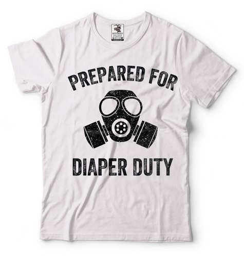Funny Humor T-shirt Diaper Duty Tee Shirt Father's Day Gift Shirt Dad Maternity - Picture 10 of 11