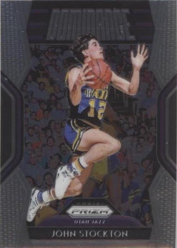 2018-19 Panini Prizm Signatures Silver Prizm John Stockton #S-JSK 