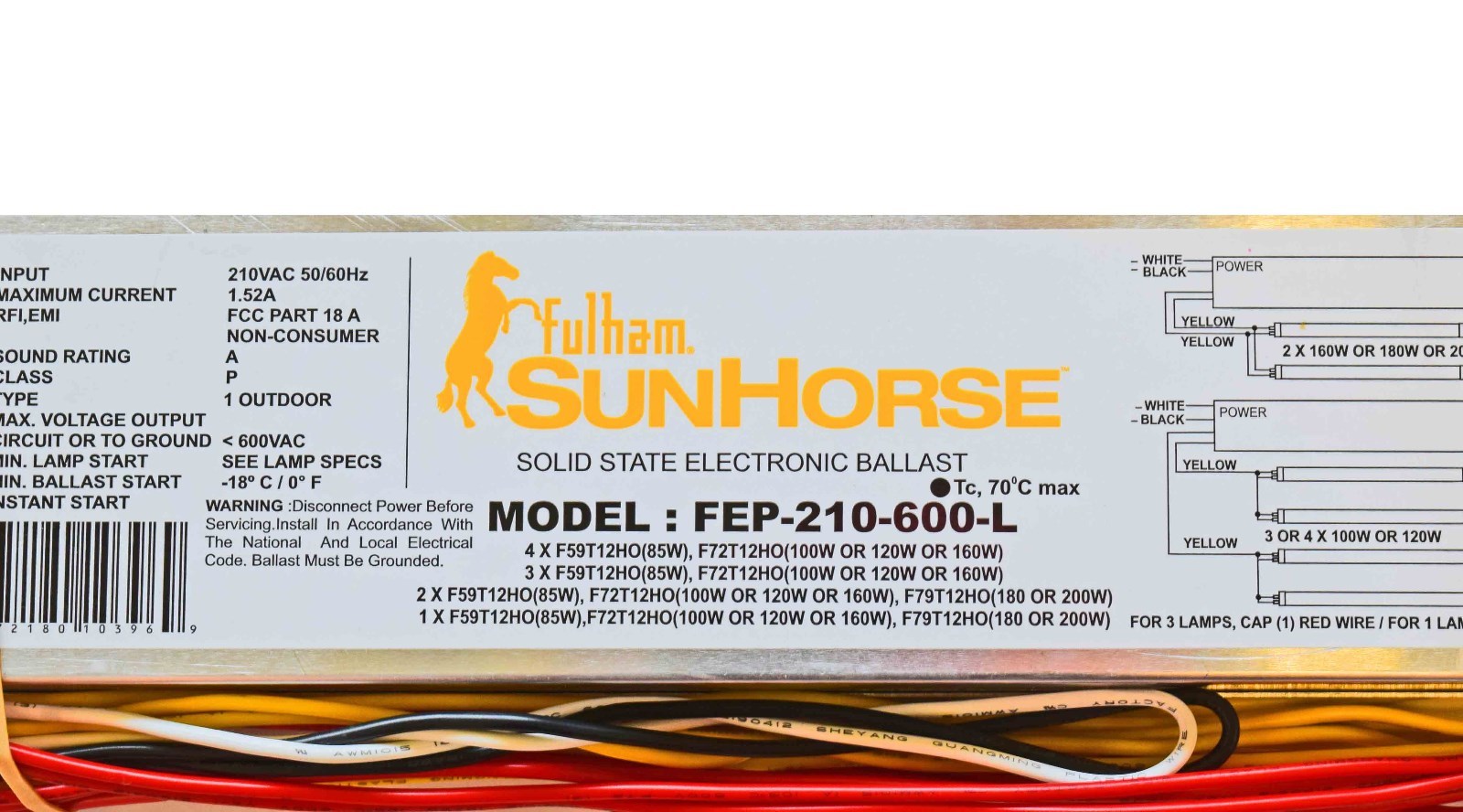 Fulham Lighting Fulham Workhorse Adaptable Ballast WH4-120-L